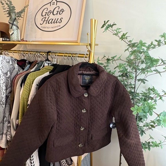 Cavalini Jackets & Blazers - Cavalini Dark Brown Quilted Teddy Jacket